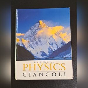 Physics book by Giancoli, hardback, 6th edition.